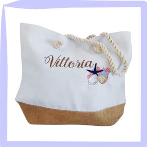 Borsa Mare con Ricamo